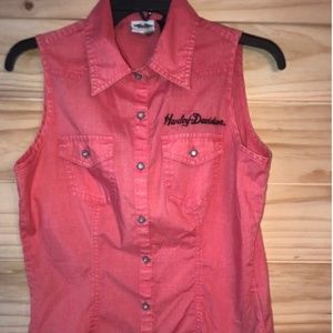 Harley-Davidson Women's sleeveless button up